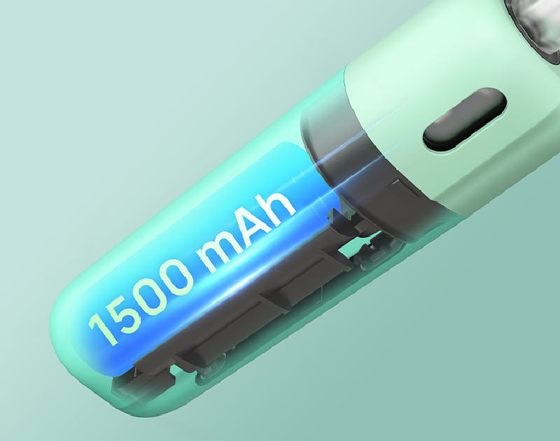 1500 Mah 電池容量,2A 快速充電